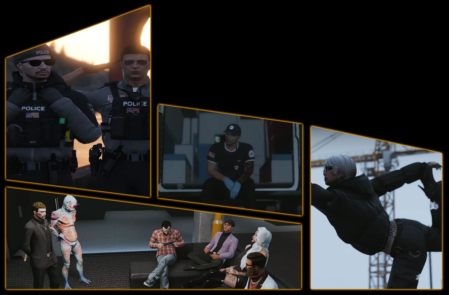 Collage de gameplay ZD FREEROAM